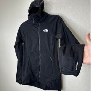 The North Face Black Long Sleeve Front Zip High Neck Hooded Jacket XS